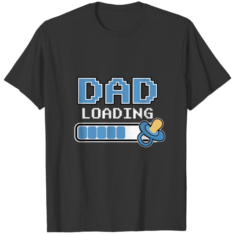 Dad loading Daddy offspring baby birth Pixel Gamer T-shirt