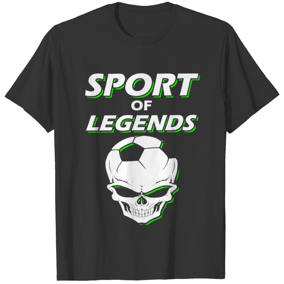 Football sport of legends hobby skull T-shirt