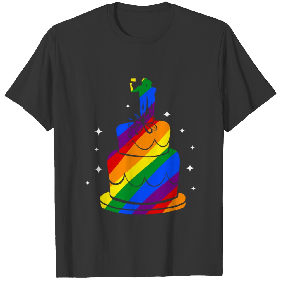 LGBT Pride Gay Bachelor Party Couple Engagement T-shirt