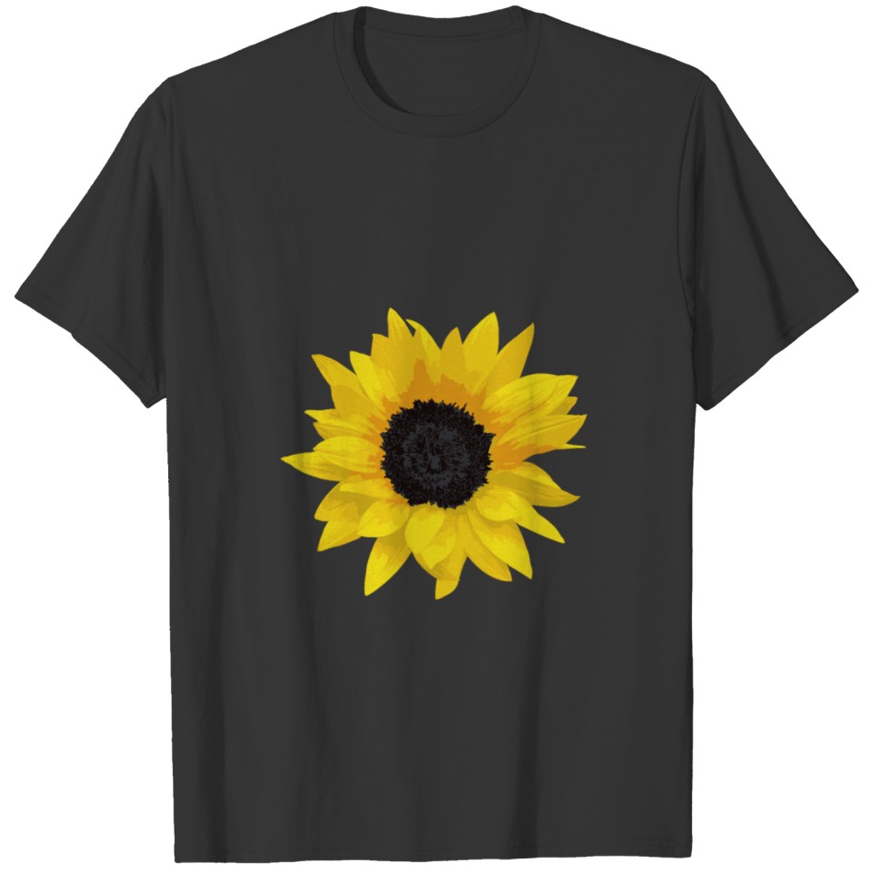 Yellow Sunflower Graphic T Shirts.