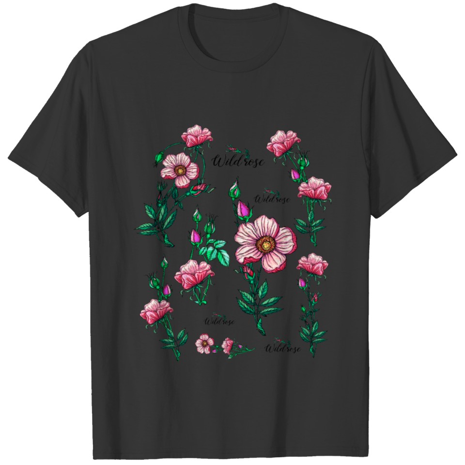 Wild rose, Wildflower Gardening Plant lover ,vty11 T-shirt