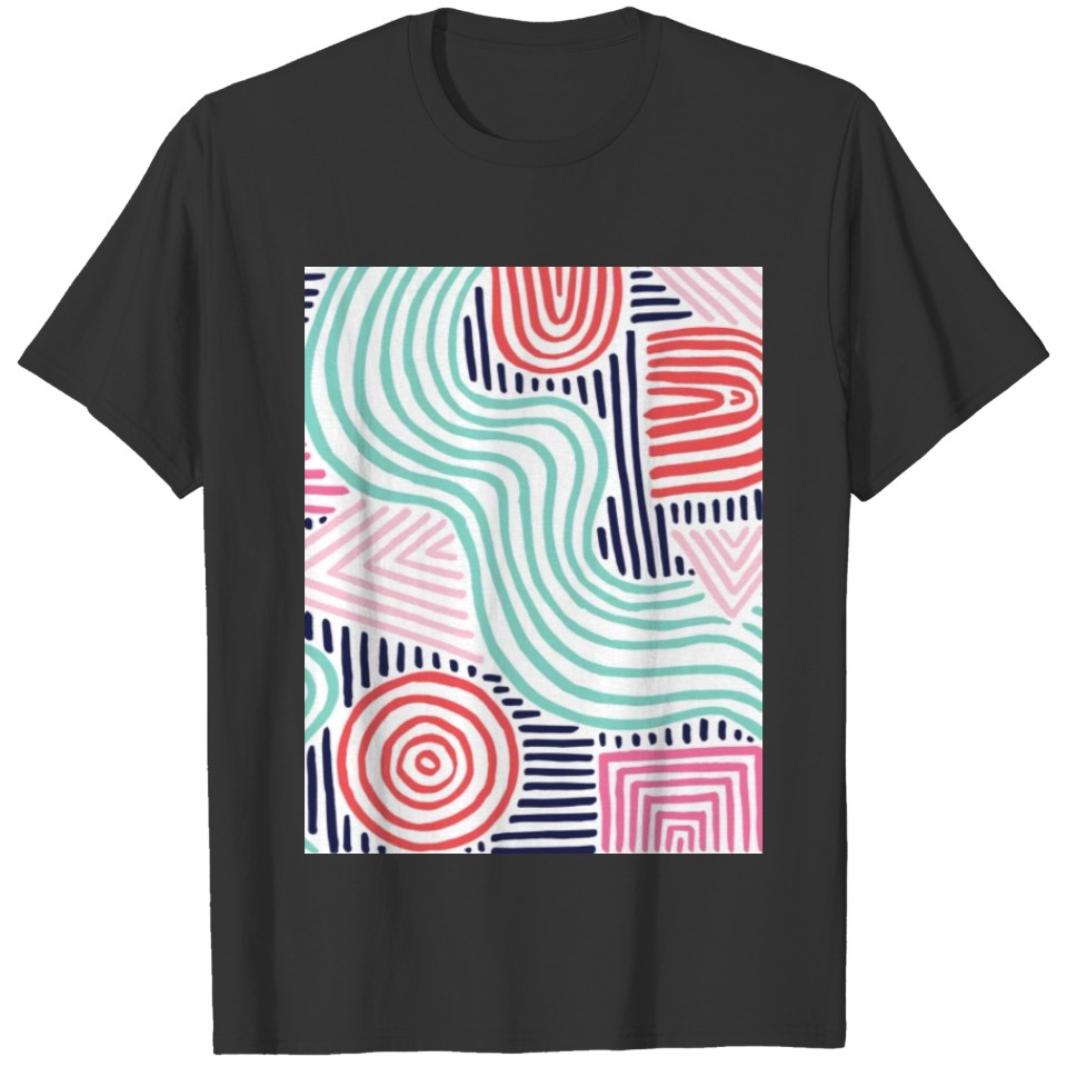 Bright Geometric Abstract Illustration T Shirt T-shirt