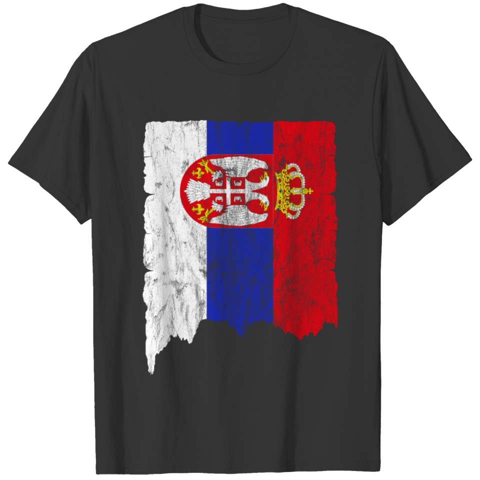 Serbia flag vintage T-shirt