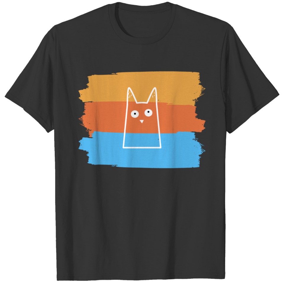 colorful cat kids young T-shirt