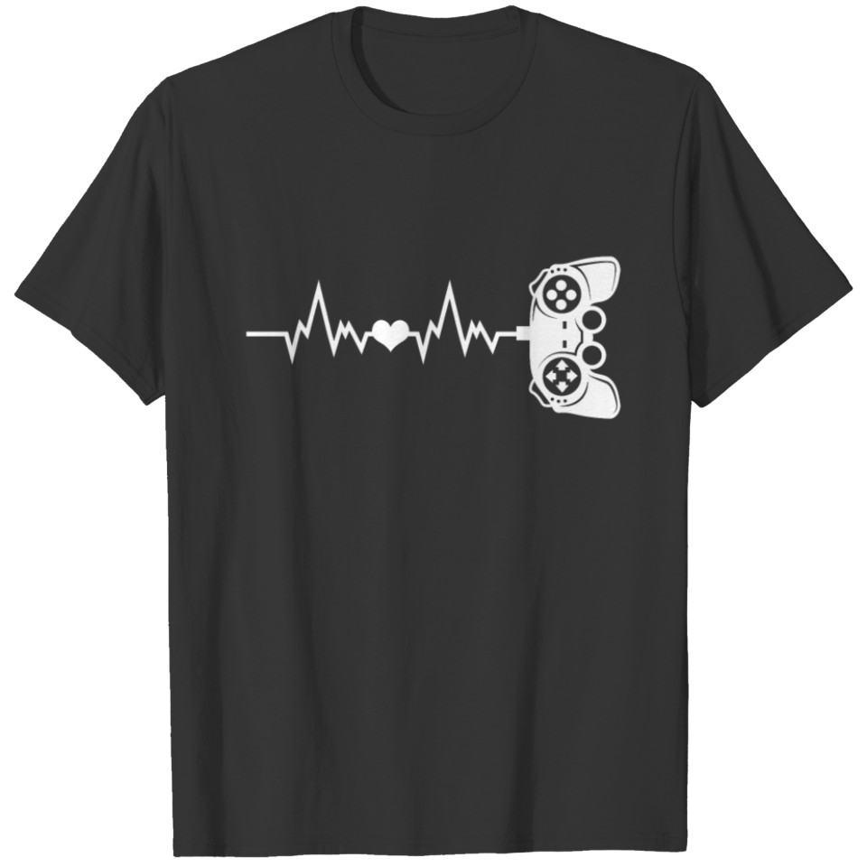Video Game Lover Gamer Heartbeat T-shirt