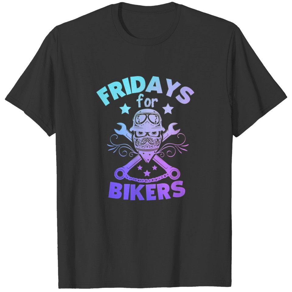 Fridays for Bikers Motorcycle parody T-shirt