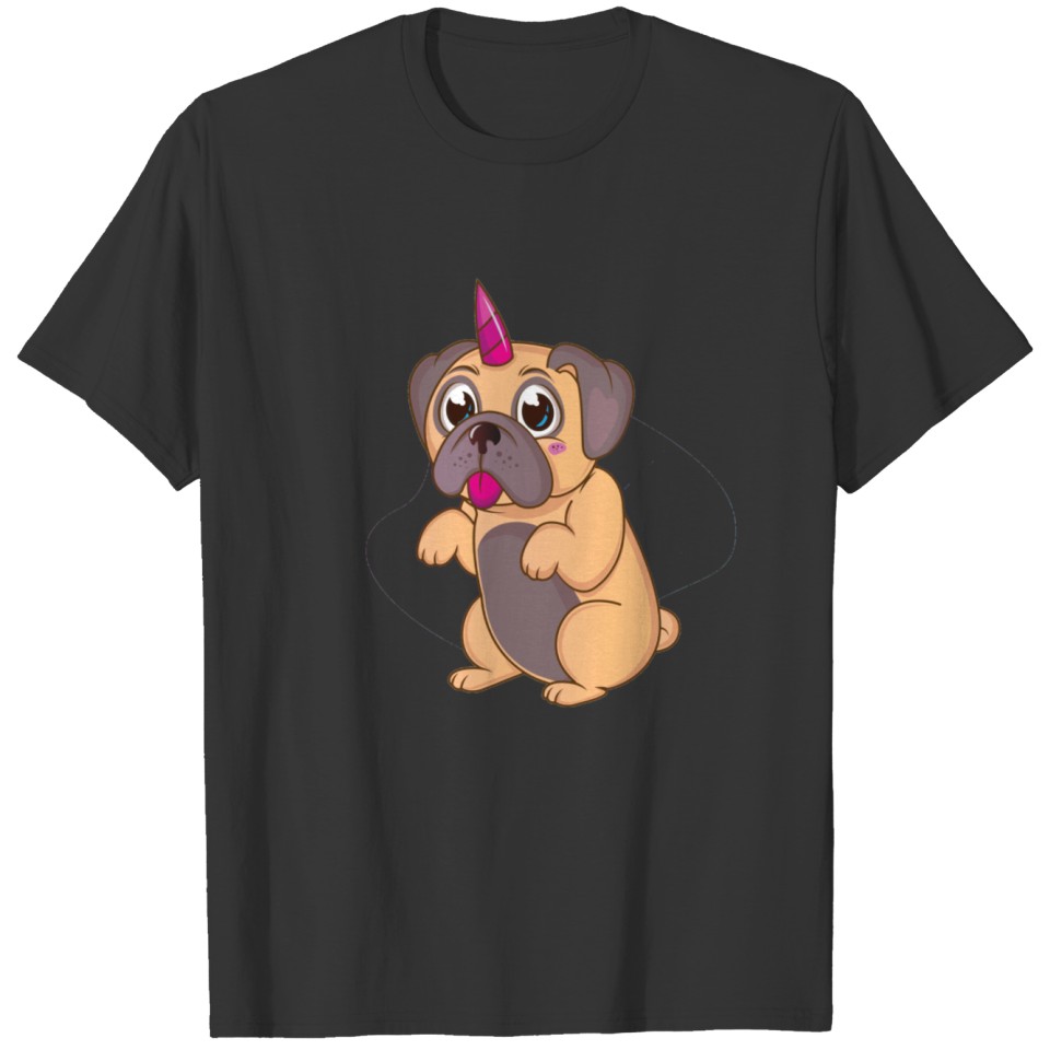 dog unicorn T-shirt