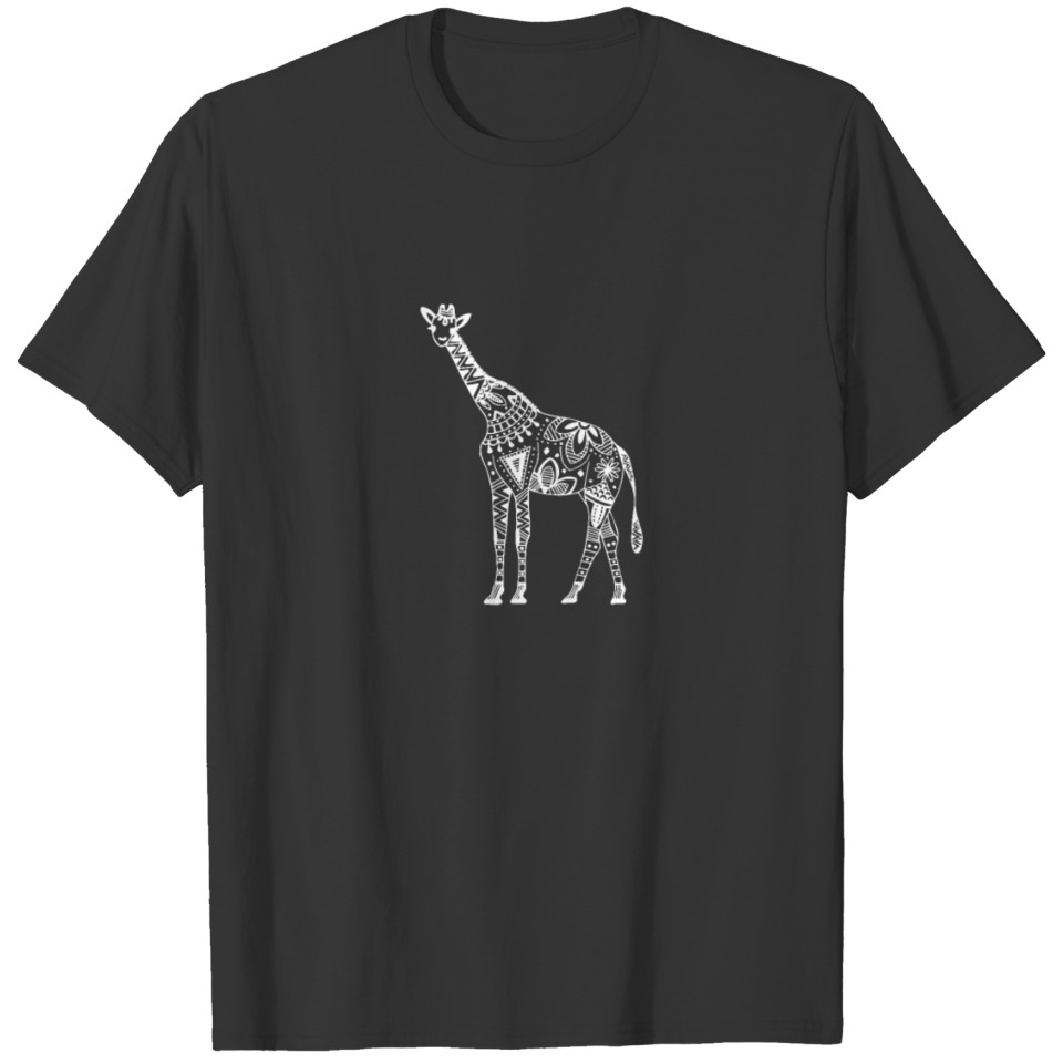 Giraffe Mandala, cute giraffe art T-shirt