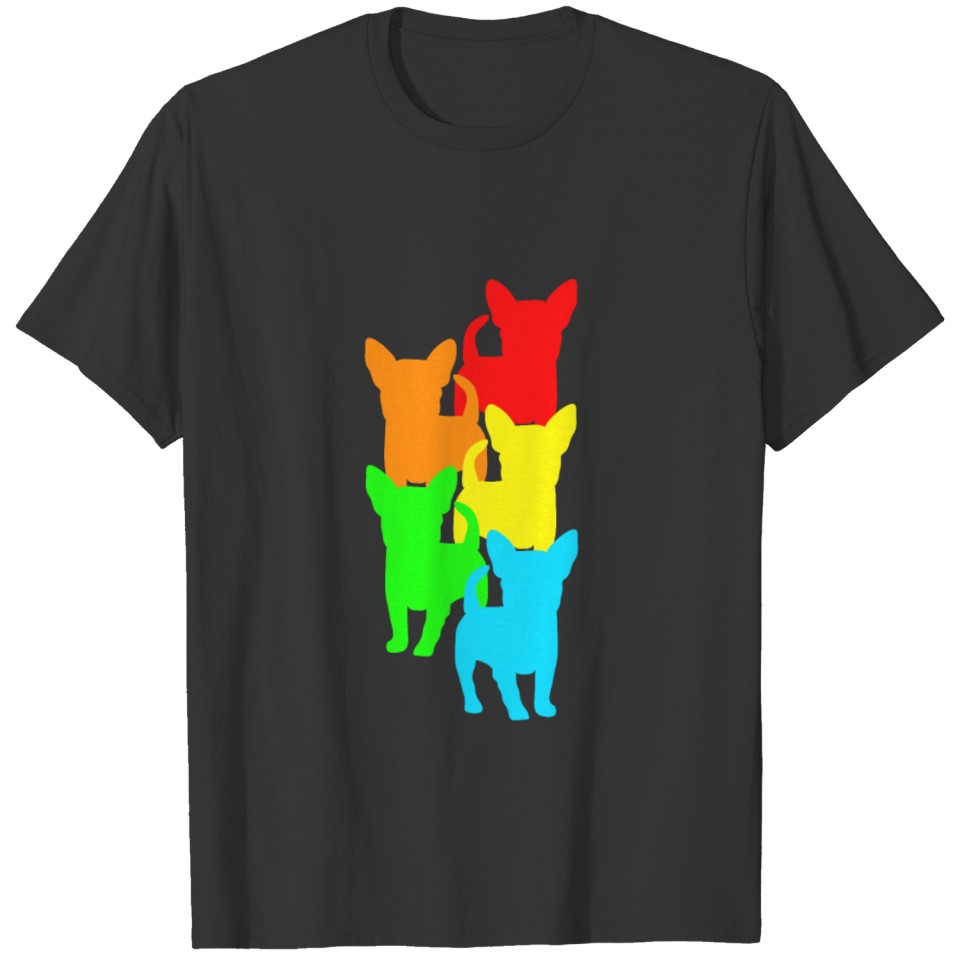 Chihuahua Colorful dog owner gift T Shirts