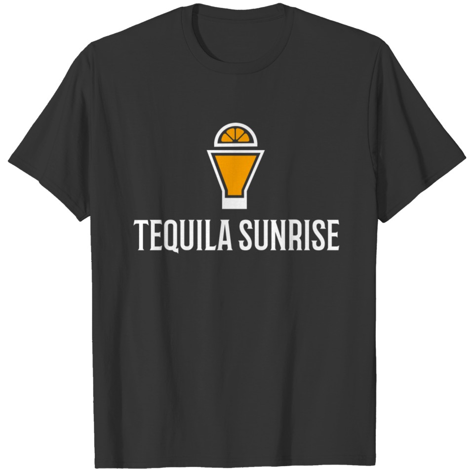 Tequila Sunrise Yellow Shot and Lime Graphic T Shirts