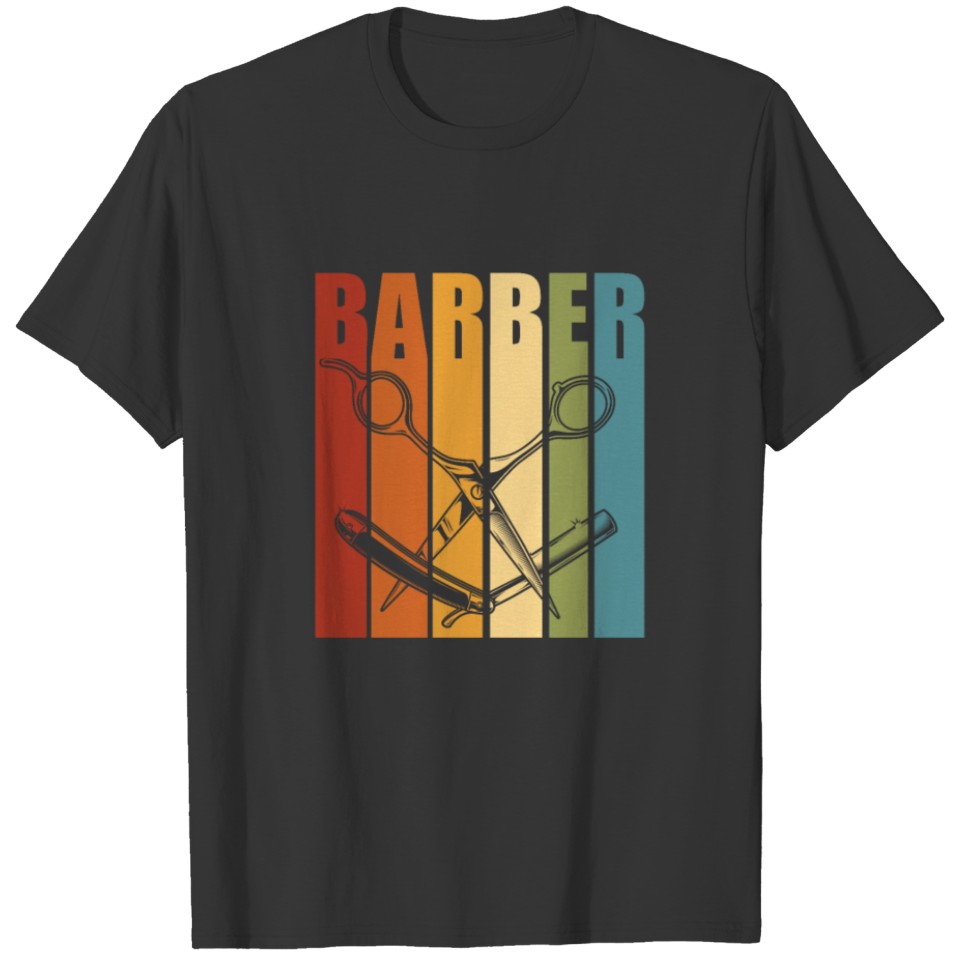 Retro Barber Hairdresser Hairstylist Barbershop T Shirts