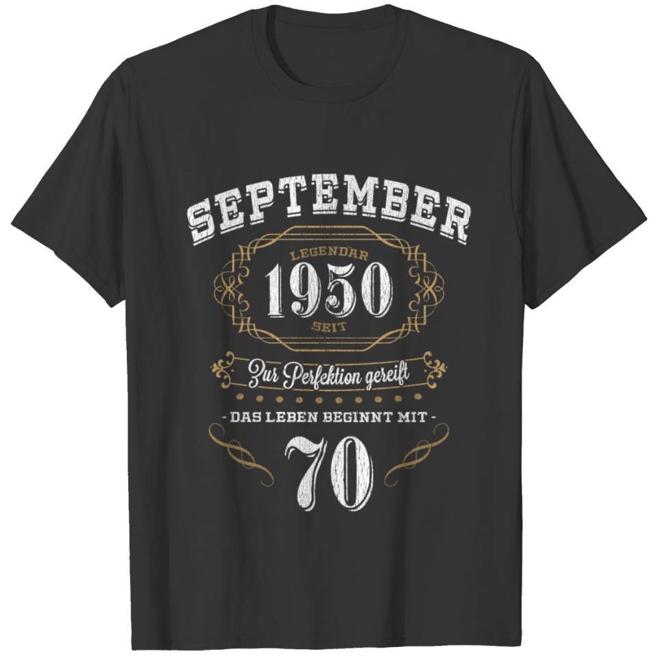 70 Birthday Ripened To Perfection Gift T-shirt