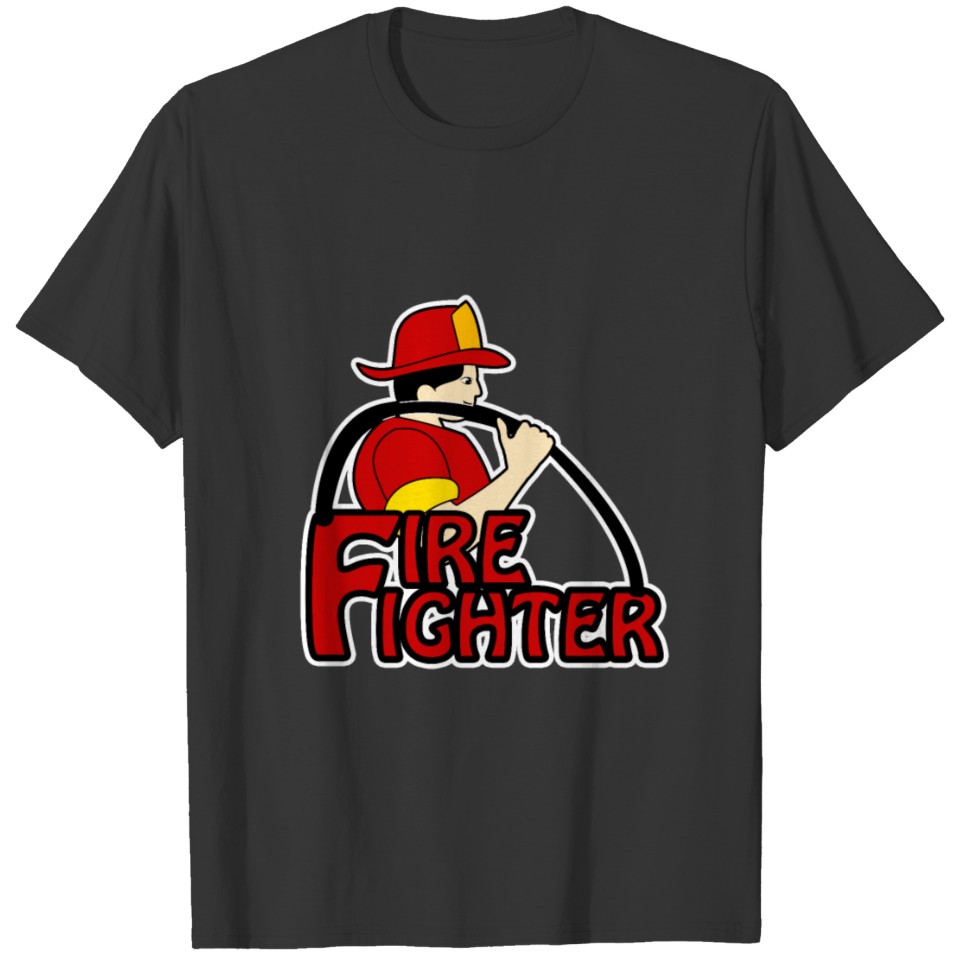 Firefighter in red uniform / gift for girl and boy T Shirts