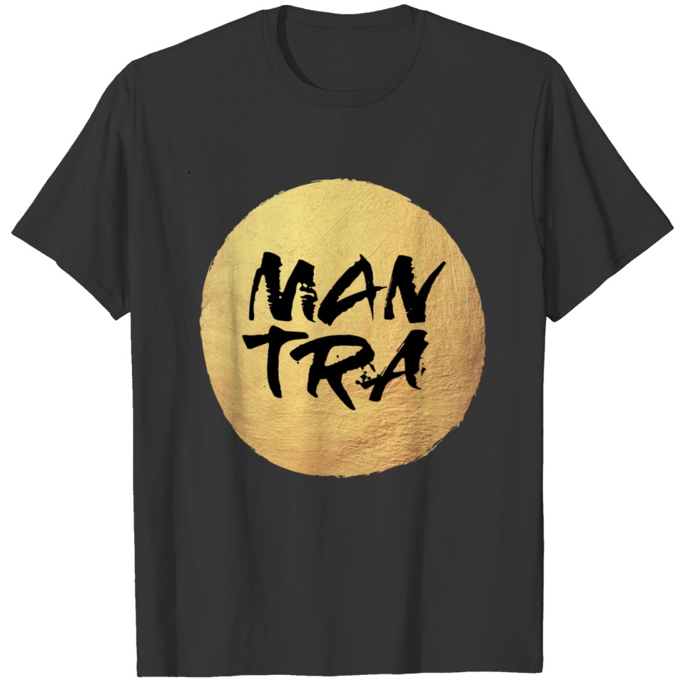 Mantra Yoga Gold Circle Meditation Concentration T Shirts