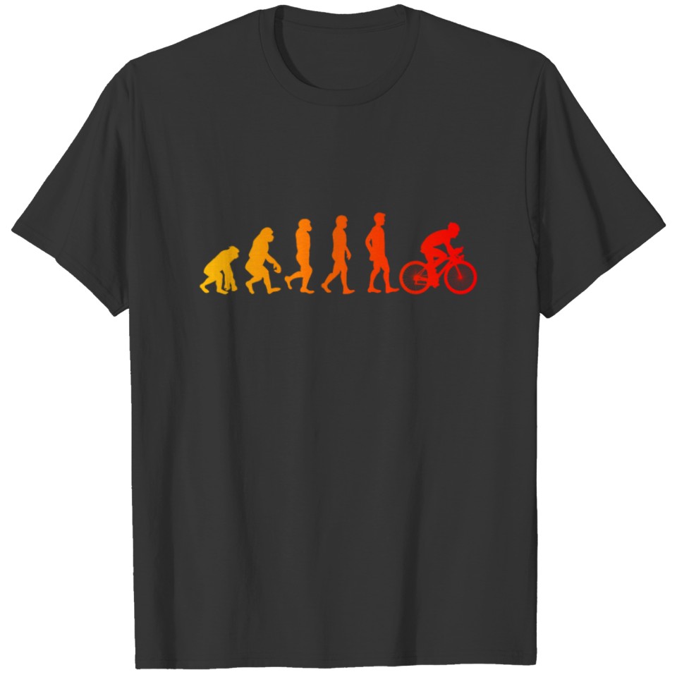 Biking Evolution Bike riding cycling MTB T-shirt