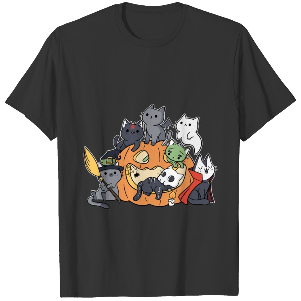 Halloween Cats Kittens T Shirts