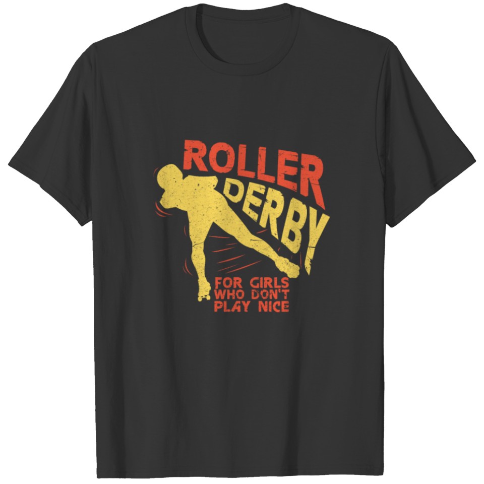 Roller Derby Girls Indoor Sports Female Skater T Shirts