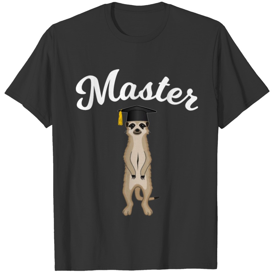 Master Meerkat Studying Graduation Gift T-shirt