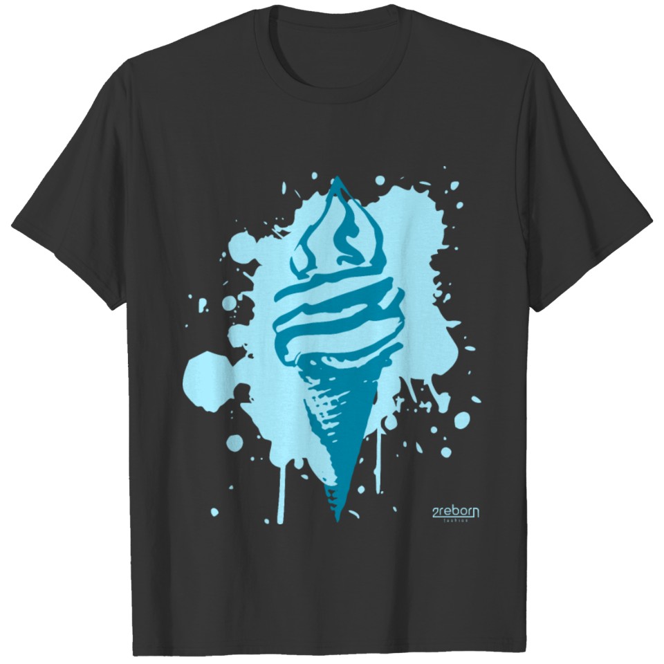 2reborn COLOUR KEEP CALM AND EAT ICE CREAM blue T-shirt