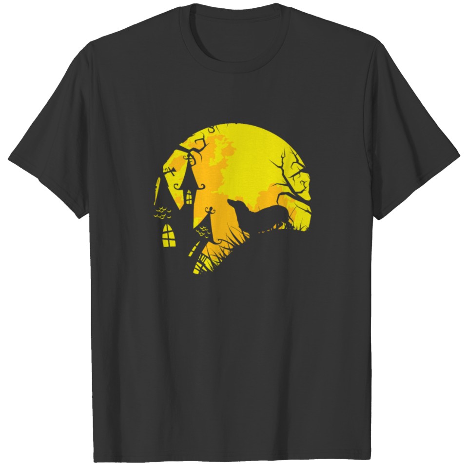 Dachshund And Moon Halloween Dog Lovers T-shirt