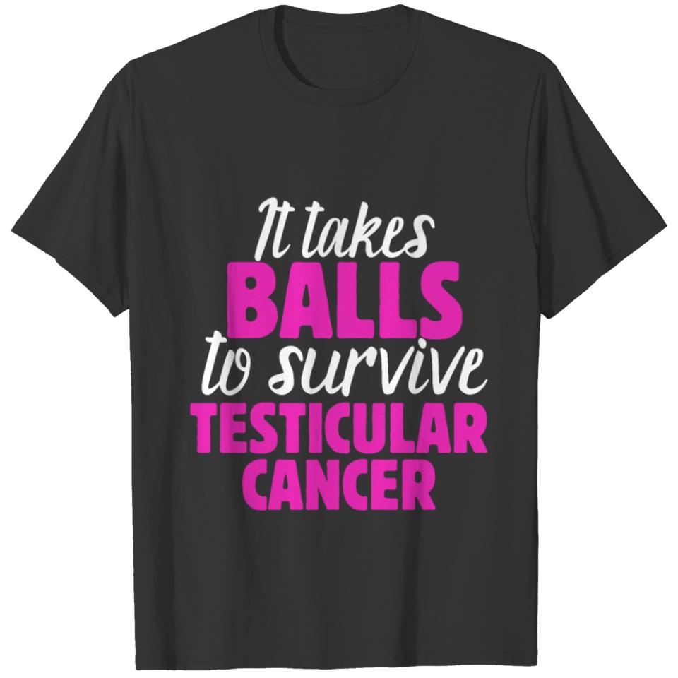 Testicular Cancer Funny Nuts Warrior Brave Fighter T-shirt