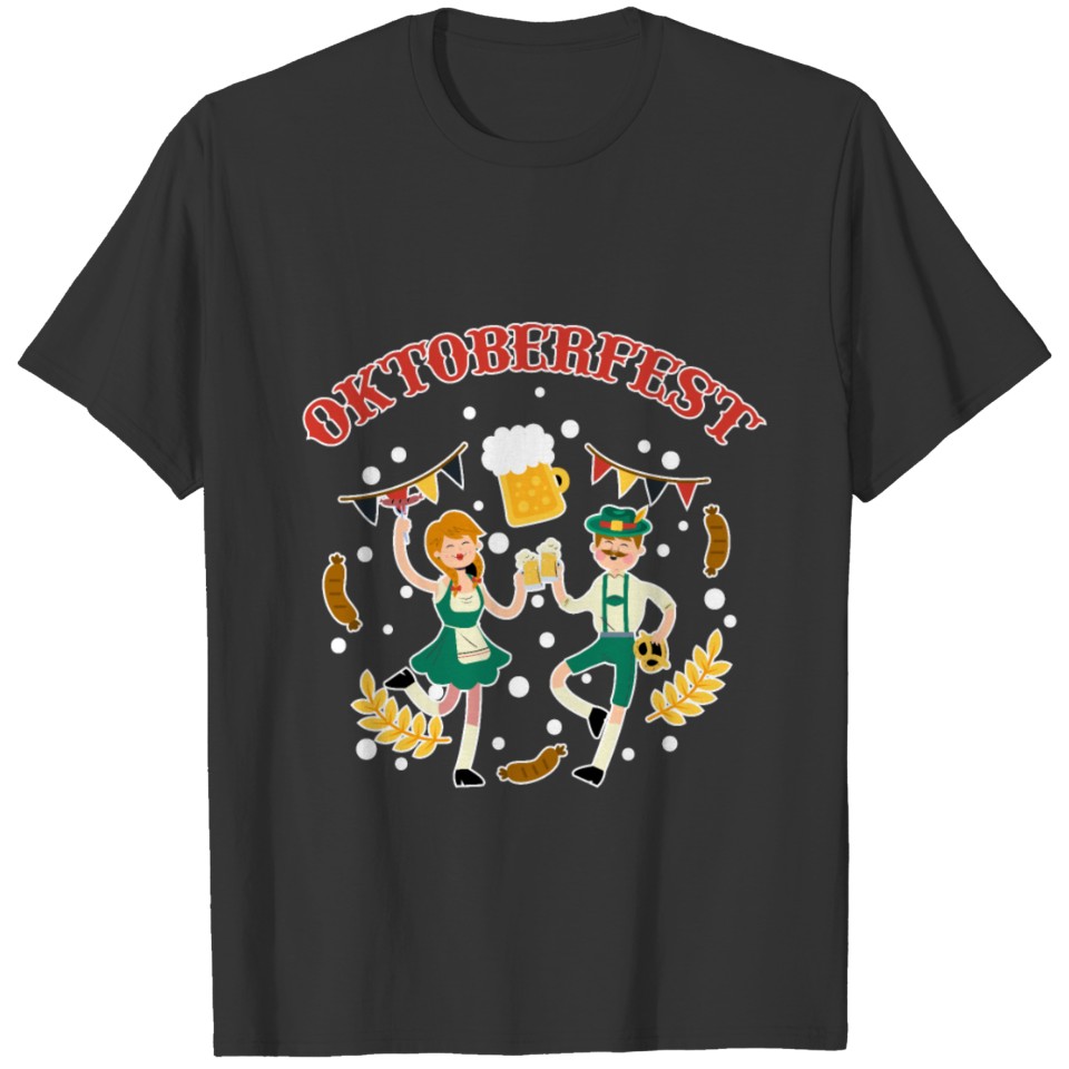 Oktoberfest Man Drunk With Beer And Sausage T-shirt
