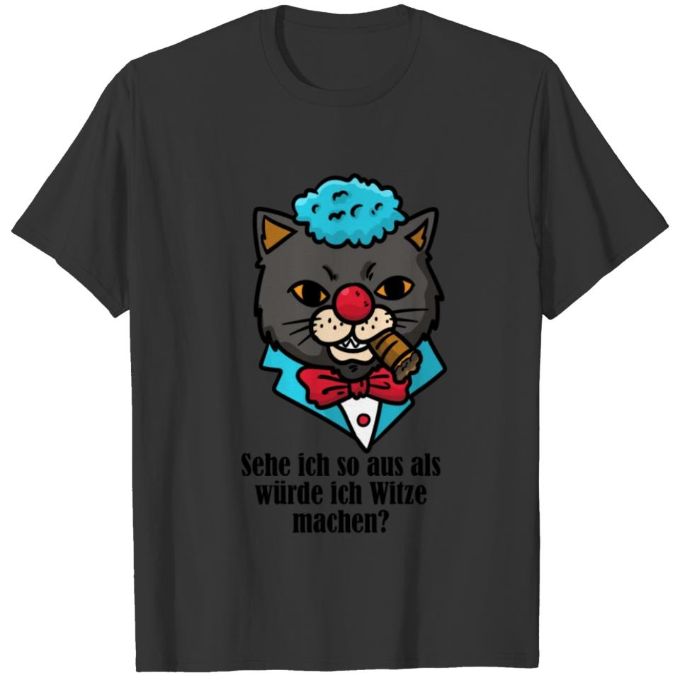 Cat Clown Halloween Sarcasm Jokes T-shirt
