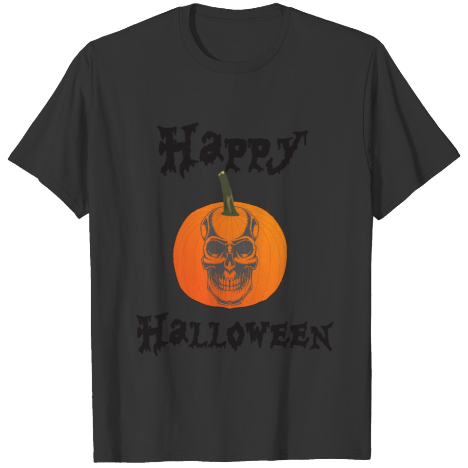 Happy Halloween Skull / Schädel T-shirt