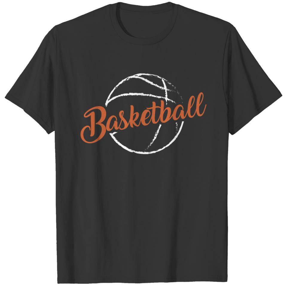 Basketball Motif In Used Look T-shirt