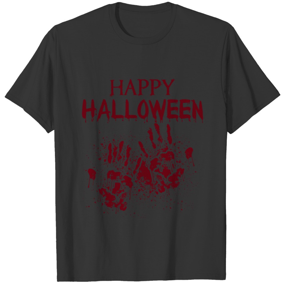 Happy Halloween Blood Hands T-shirt