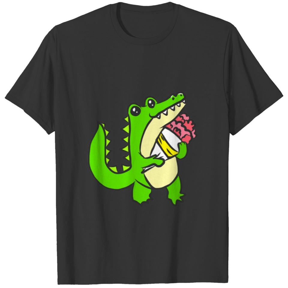 Crocodile animal motif alligator animal welfare fo T-shirt