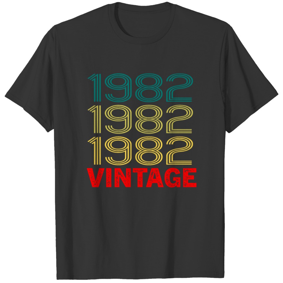 Retro Vintage 1982 38th Birthday Gift For family T Shirts