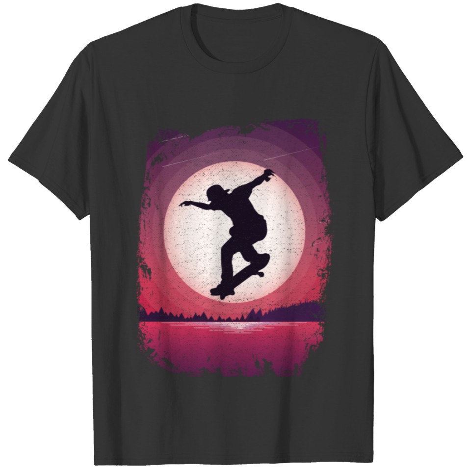 Skateboarding - Moon - Skater T-shirt