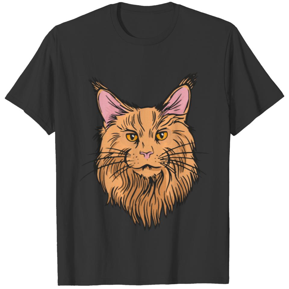 MaineCoon - Reddish Cat Head - Gift Idea T-shirt