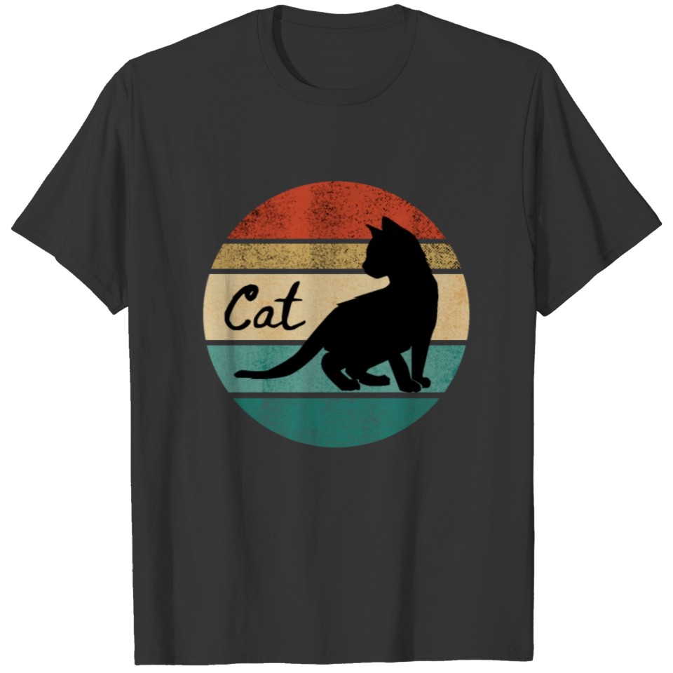 Cute Cat Retro Style T-shirt