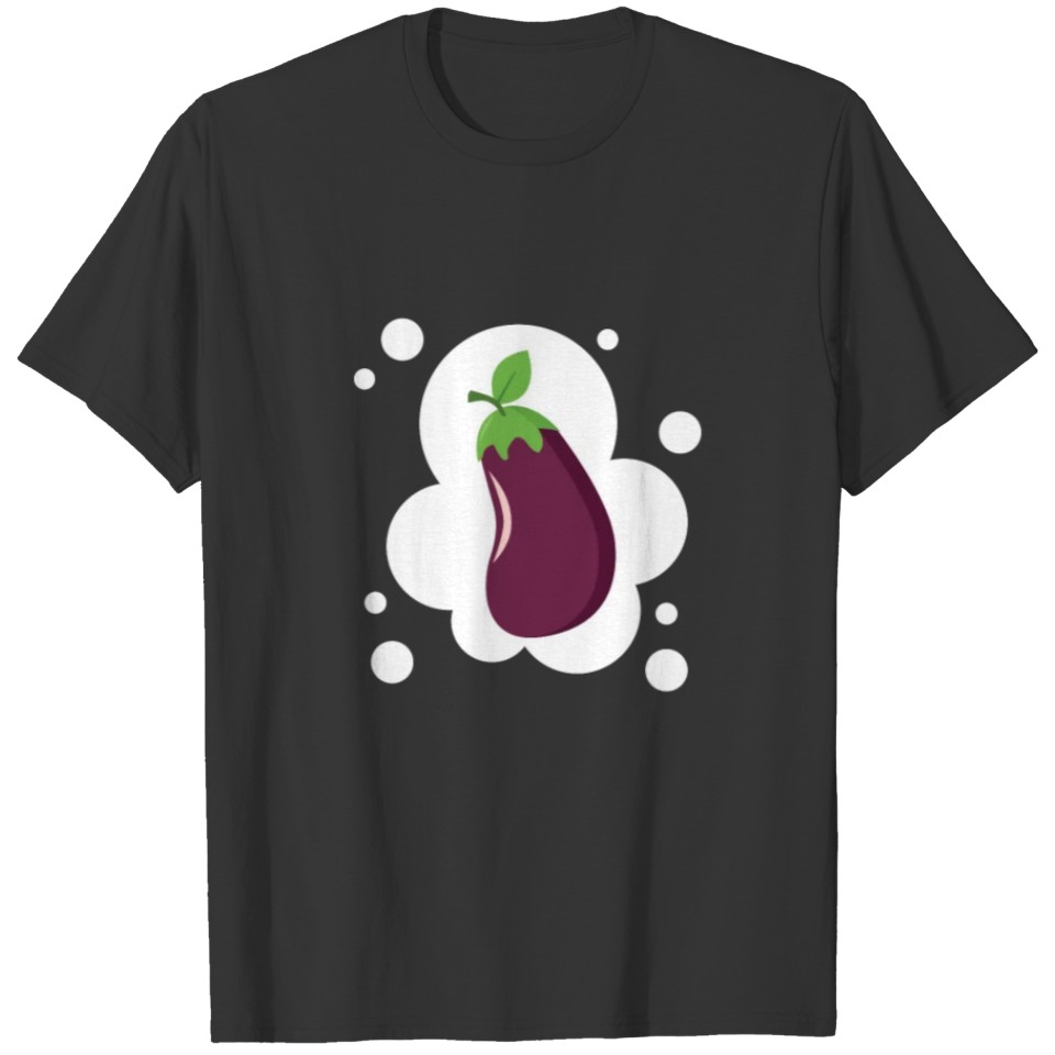 cartoon purple eggplant Funny T-shirts T-shirt