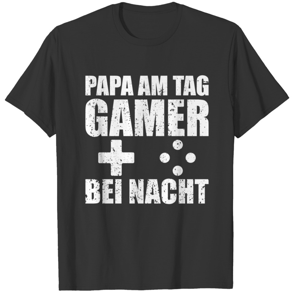 Dad by day gamer by night gamer gift Gambling T-shirt