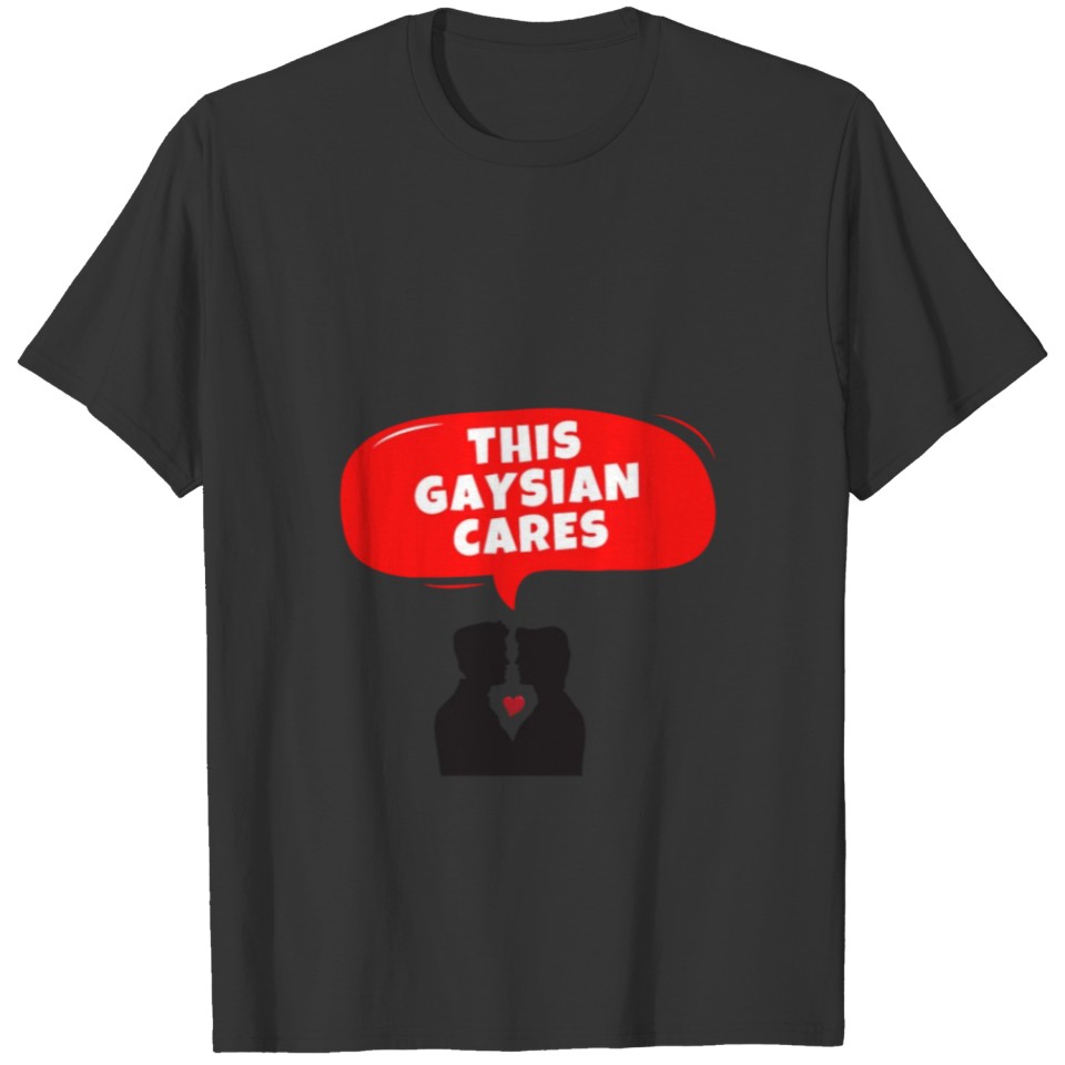 THIS GAYSIAN CARES asian LGBT queer T-shirt