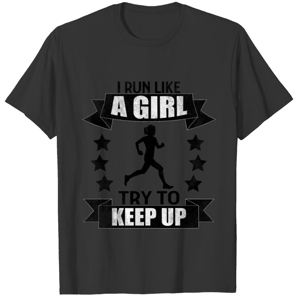 Runner I run like a girl Marathon ladies T-shirt