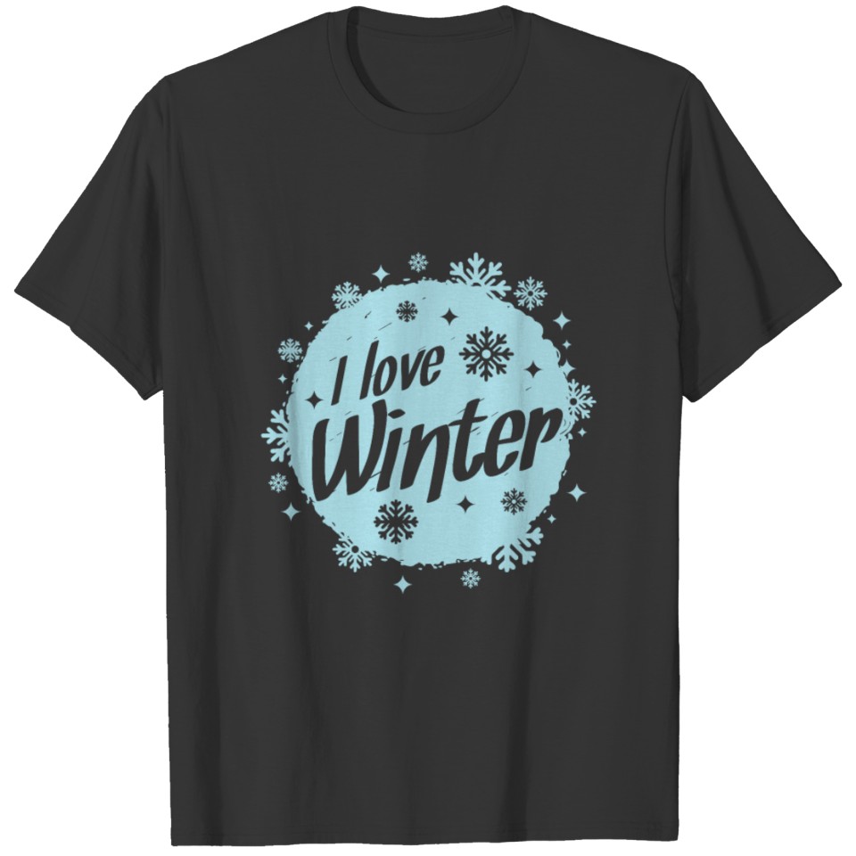 I Love Winter Snowflake T-shirt