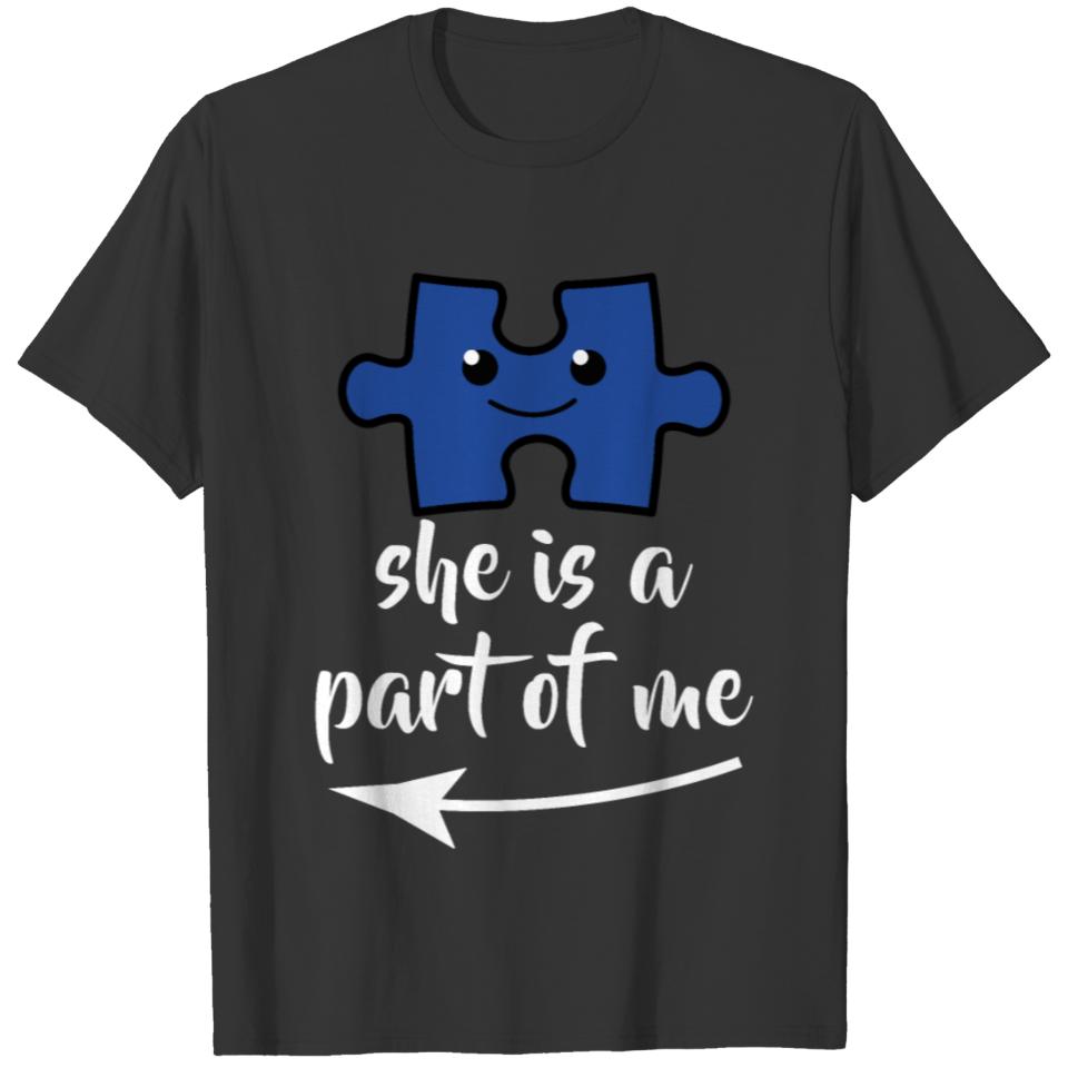 She Is Part Of Me Partner Motif With Arrow T-shirt