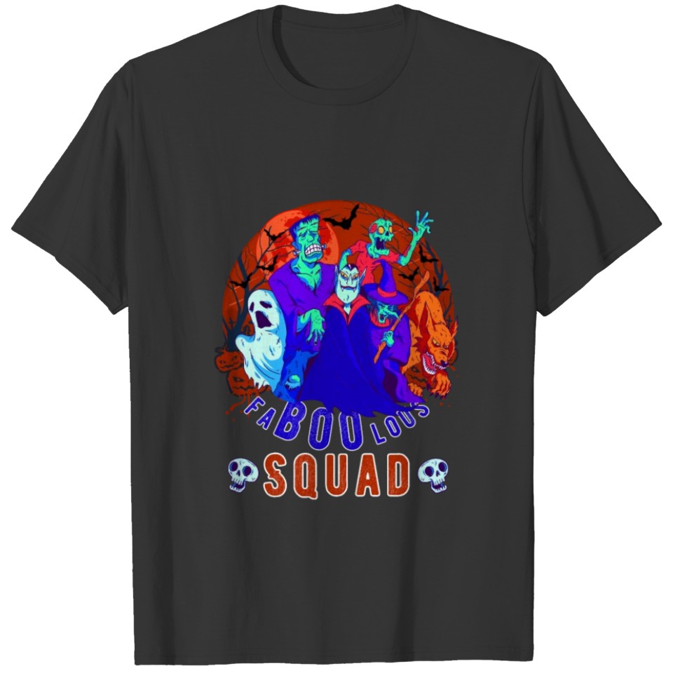 Halloween Faboolous Squad Funny Boo Crew Ghost T-shirt