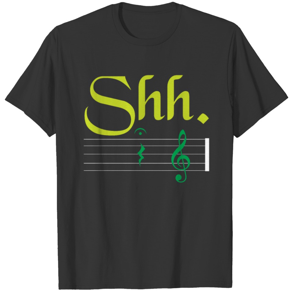 Silent Music Green T Shirts