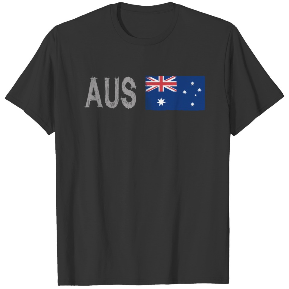 Australia AUS Flag - Proud Australian T-shirt