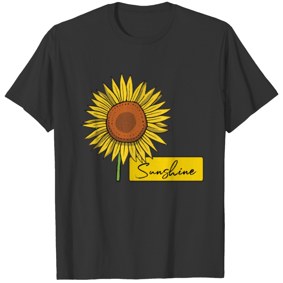 Sunflower Sticker - Flowers Sticker Yellow T Shirts