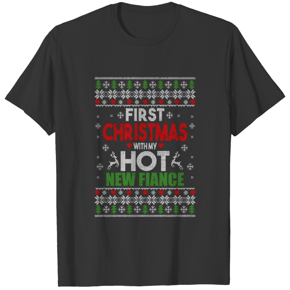 Matching engaged couples Christmas Gift Designs T Shirts