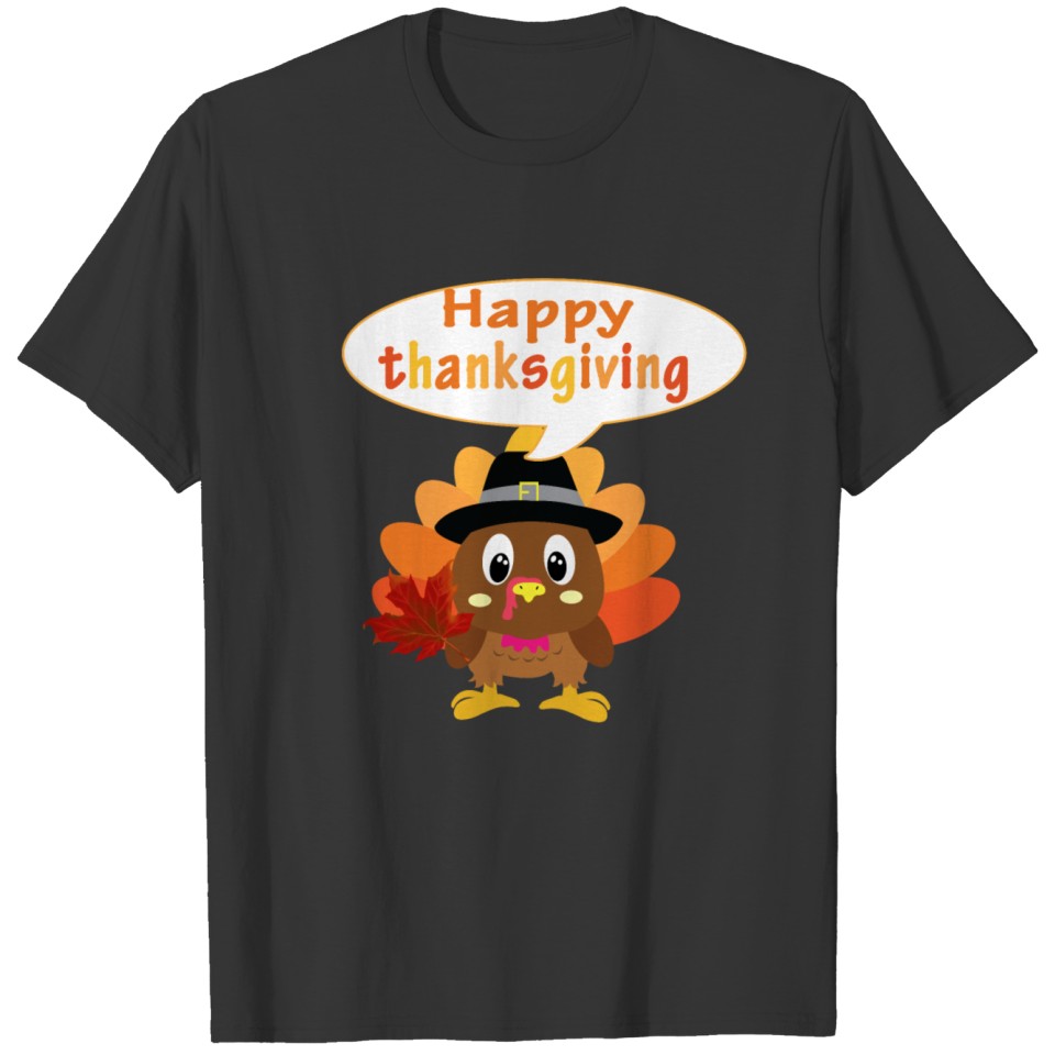 Happy Thanksgiving Shirts for Girls Boys Kids T-shirt