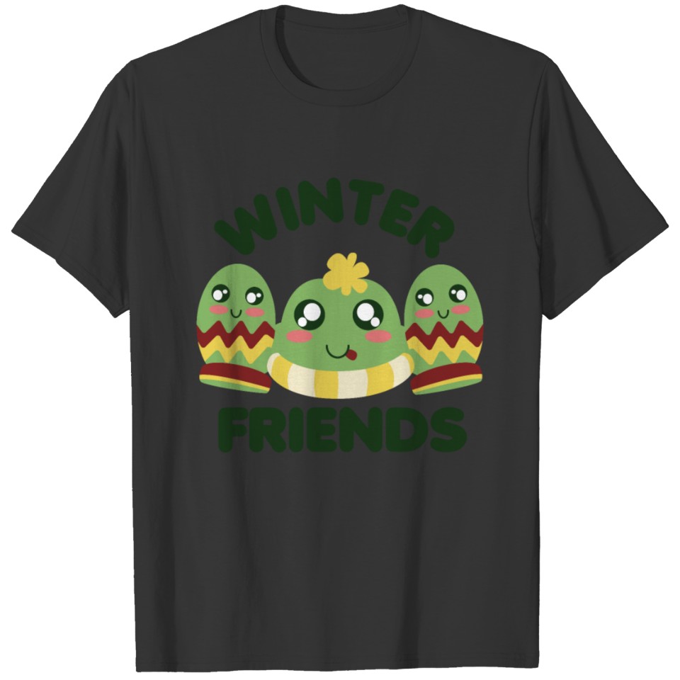 Gloves and cap are winter friends T-shirt