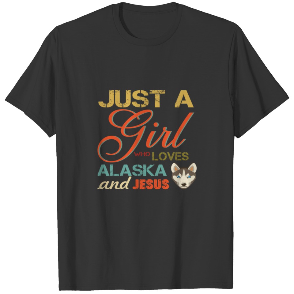 Alaska Dog And Jesus Retro T Shirts