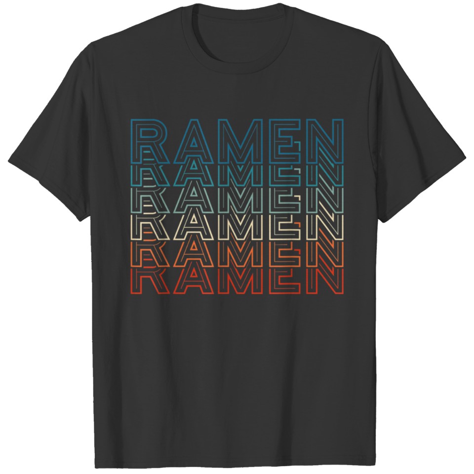 Funny Ramen Noodles Retro Vintage T Shirts
